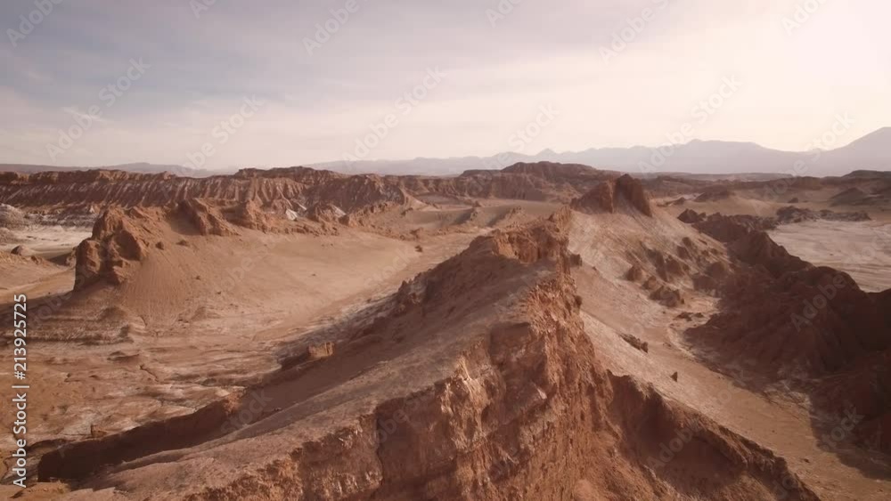 Flying over a mars-like desert landscape. Flying over a mars-like desert landscape.