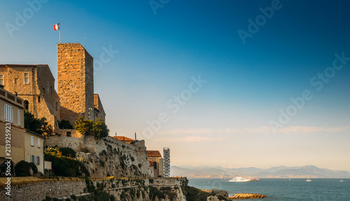 Antibes, Cote d'Azur, France Mediterranean panorama