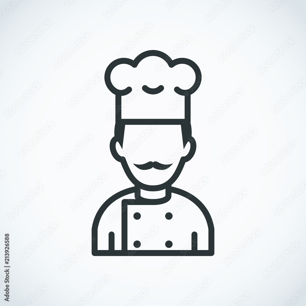 Mustachioed chef Icon. Cook avatar profile Mustachioed chef Icon. Cook avatar profile