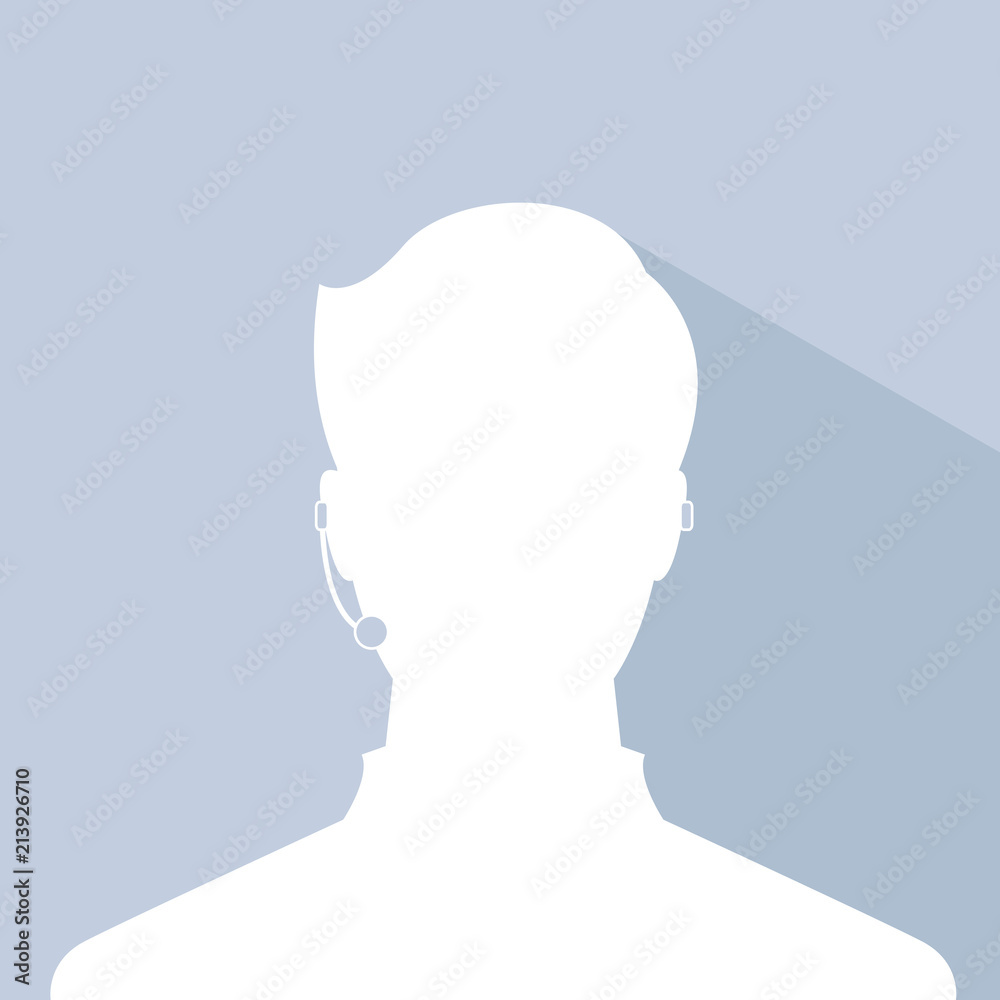 avatar head profile silhouette with shadow call center male picture avatar head profile silhouette with shadow call center male picture