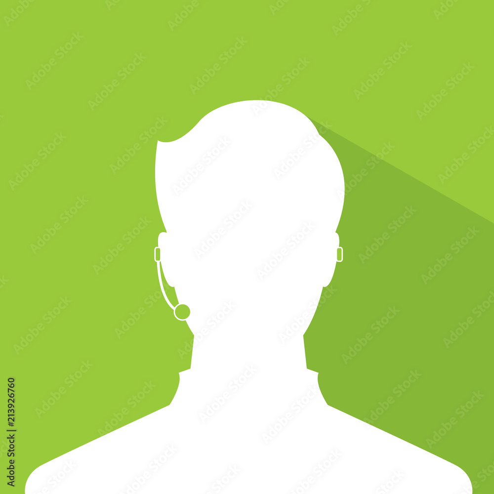 avatar head profile silhouette with shadow call center male picture avatar head profile silhouette with shadow call center male picture