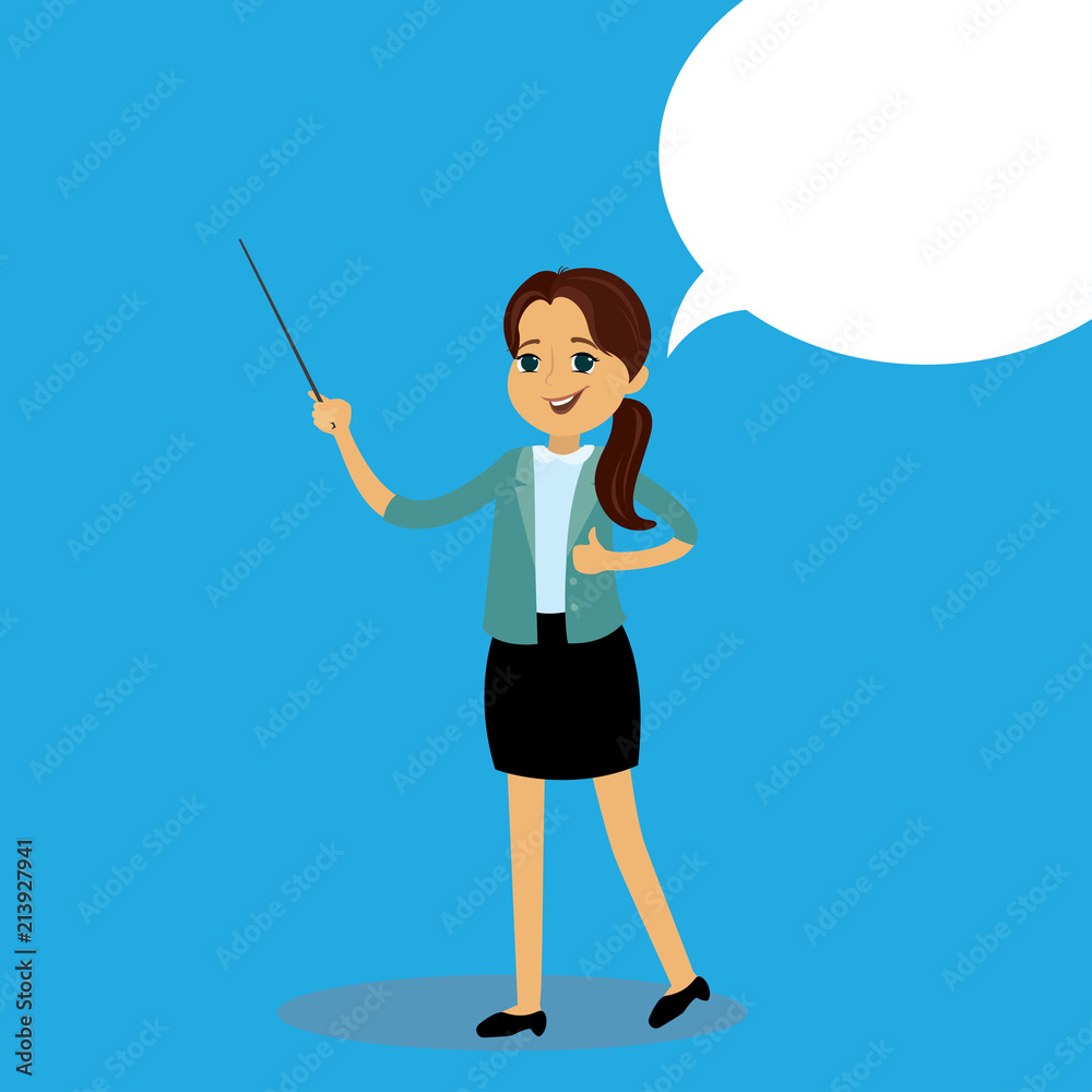 Cute caucasian girl with a pointer Cute caucasian girl with a pointer