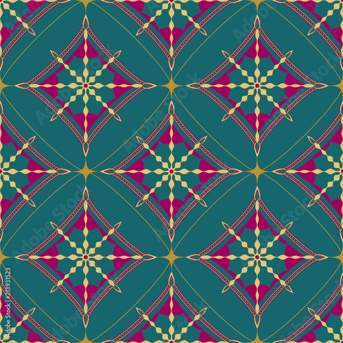 Seamless ornamental diamond shape pattern