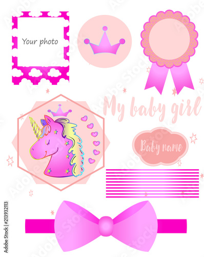 Baby element collection vector