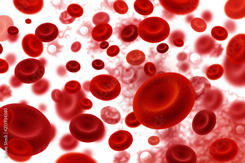 Blood cells.3d digital illustration