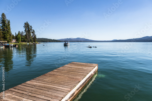 Wallpaper Mural Idyllic view of the Diamond lake in the Cascades mountains range in Oregon on the USA west coast on a sunny summer day Torontodigital.ca