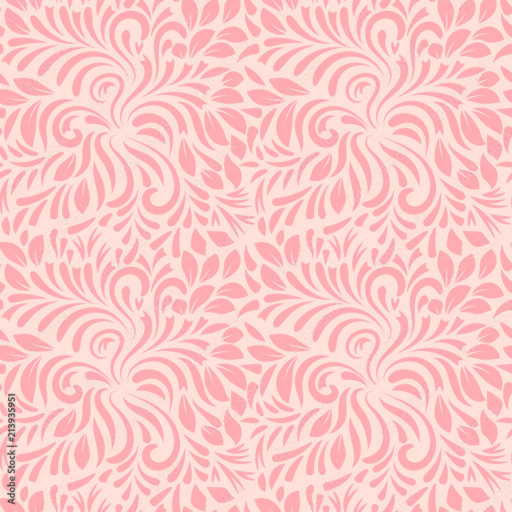 Abstract curly seamless pattern. Swirl background. Vector illustration.