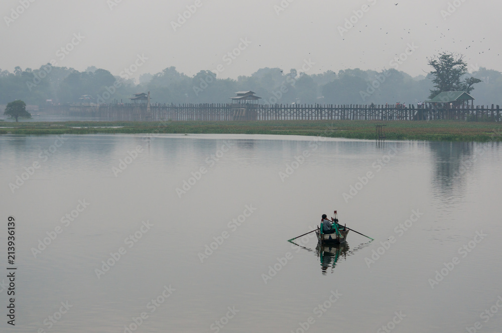 Life of people at river side in Mandalay