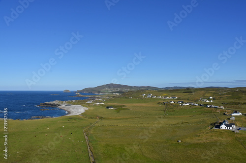 Coast of Ballyhillin seen from Malin Head Signal Station, Ireland photo