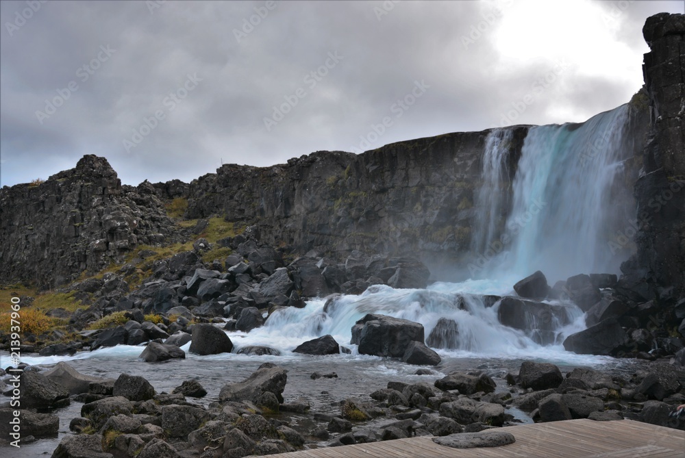 Oxararfoss Waterfall Iceland Oxararfoss Waterfall Iceland