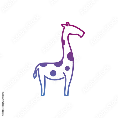 Fototapeta Naklejka Na Ścianę i Meble -  cute giraffe line art illustration