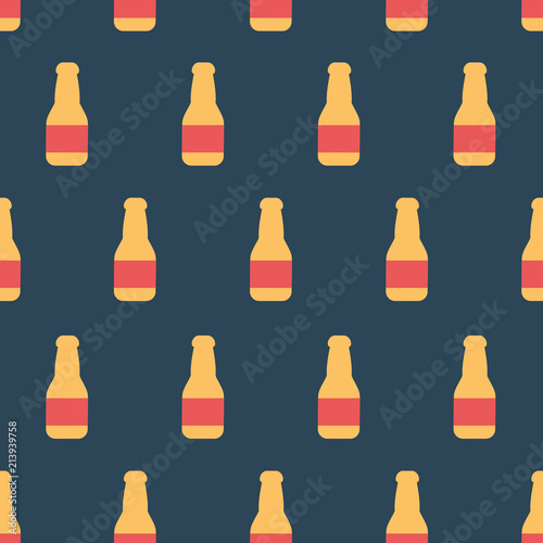 Color pattern with beer bottles