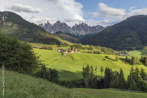 Italy, Alps, Dolomites, Santa Magdalena, Vilnoess Valley photo