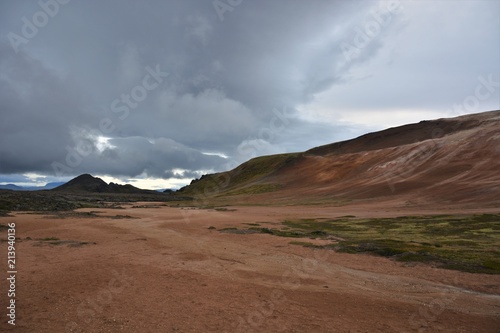 The ruins of Krafla lava fields Iceland