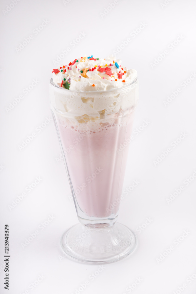 Glass of milk shake Glass of milk shake