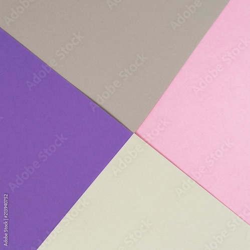 Abstract pastel lilac colors pattern papers background. Minimal geometric fashion background. Flat lay, Top view. Copy space