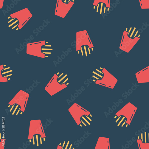 Color pattern with french fries