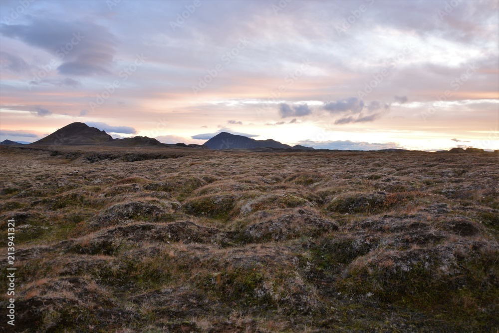 The ruins of Krafla lava fields Iceland