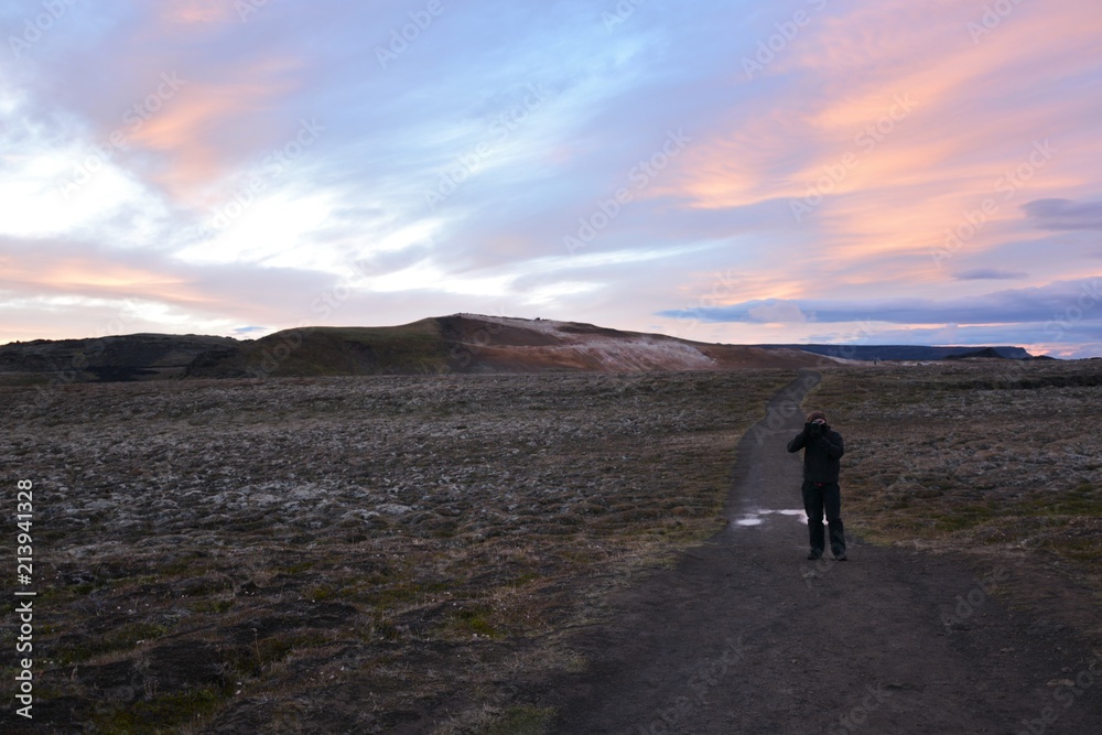 The ruins of Krafla lava fields Iceland