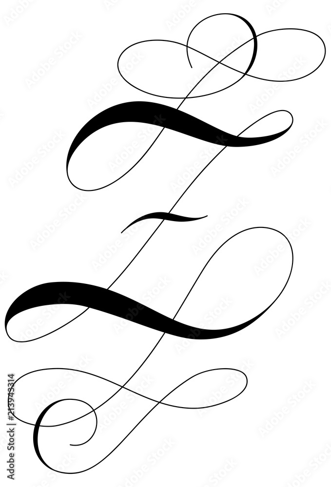 calligraphy letter z