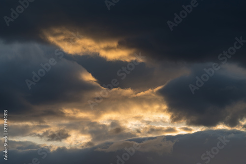 Evening sky and amazing clouds