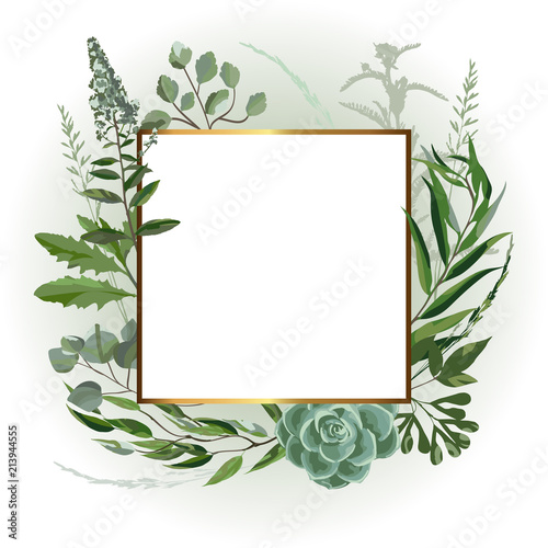 Wedding herbal frame