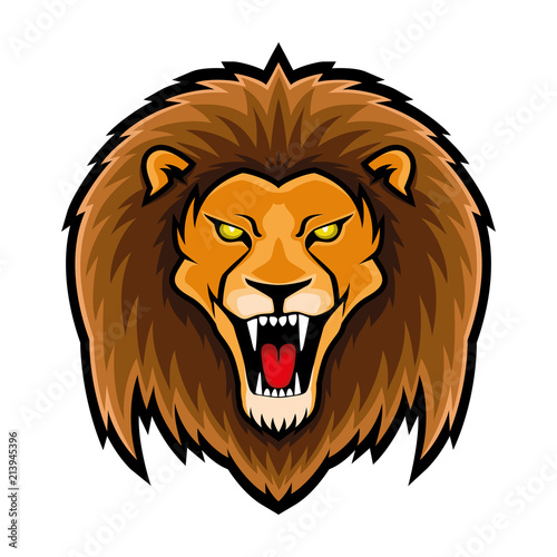 Fototapeta Naklejka Na Ścianę i Meble -  Sign of a lion on a white background.