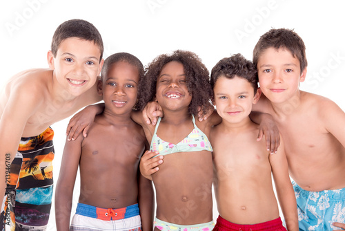 group of kids posing