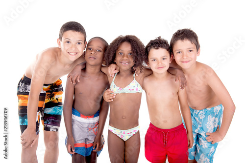 group of kids posing