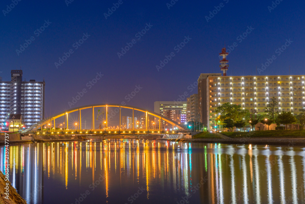 Naklejka premium 地方都市夜景