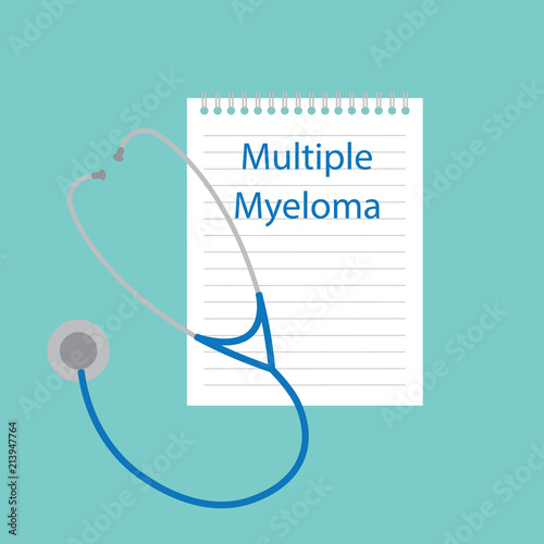 Multiple myeloma written in a notebook- vector illustration