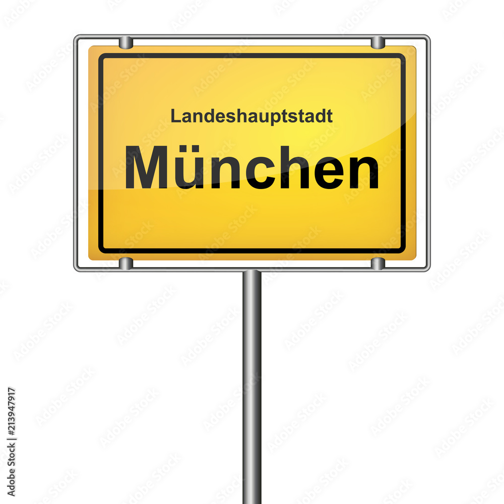 Ortsschild - München