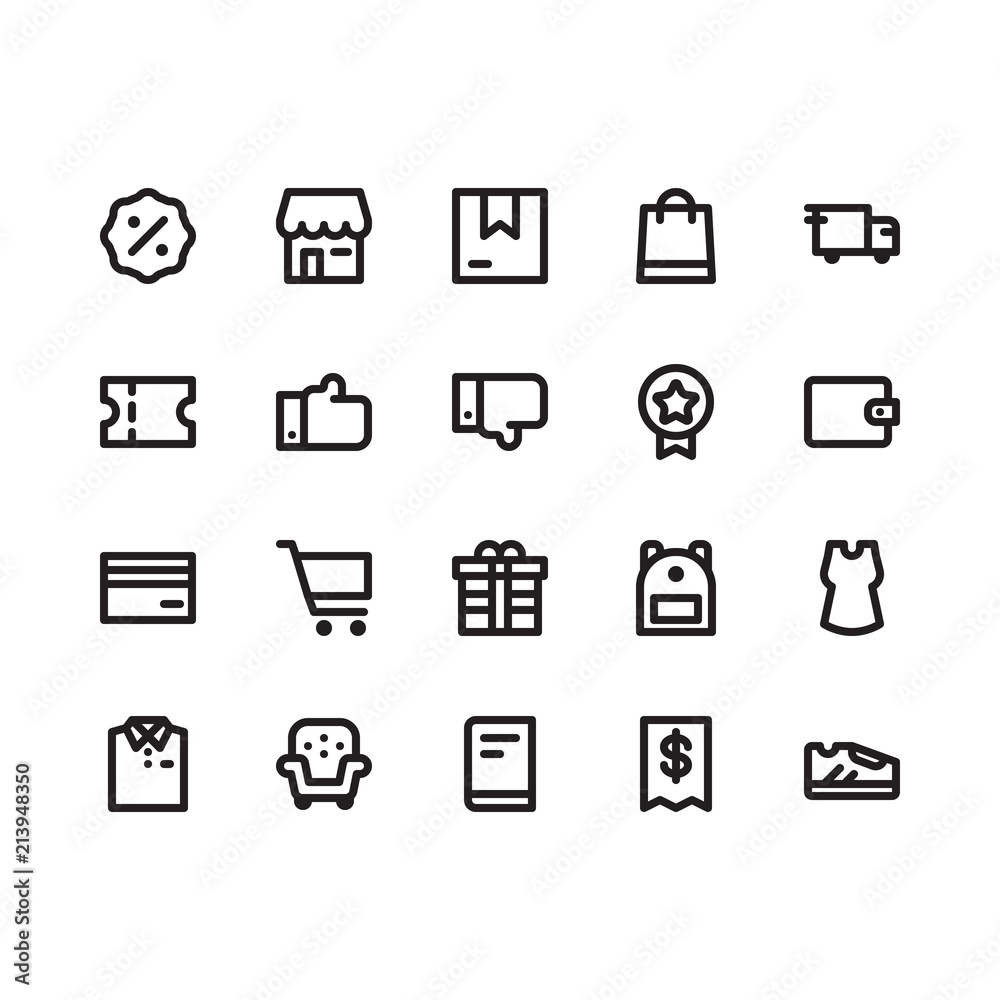 Ecommerce icon set Ecommerce icon set