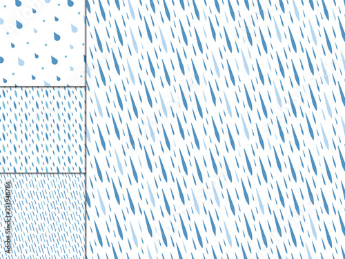 Rain drops seamless pattern background vector water blue nature raindrop abstract illustration