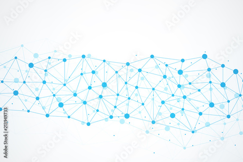 Abstract blue polygonal shape