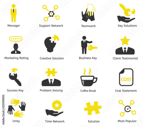 Ceo and management vector icons