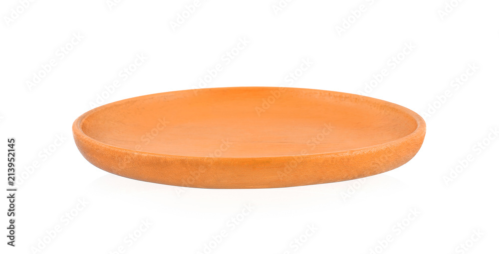 Wood plate isolated on white background Wood plate isolated on white background