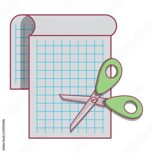 notepad and scissors