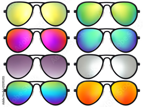 Sunglasses set summer sun protection glasses trendy colors