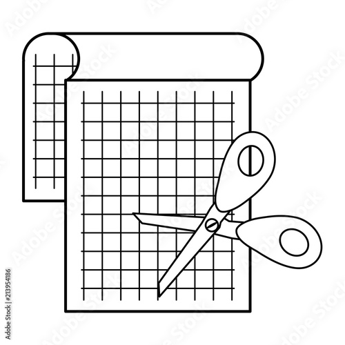 notepad and scissors