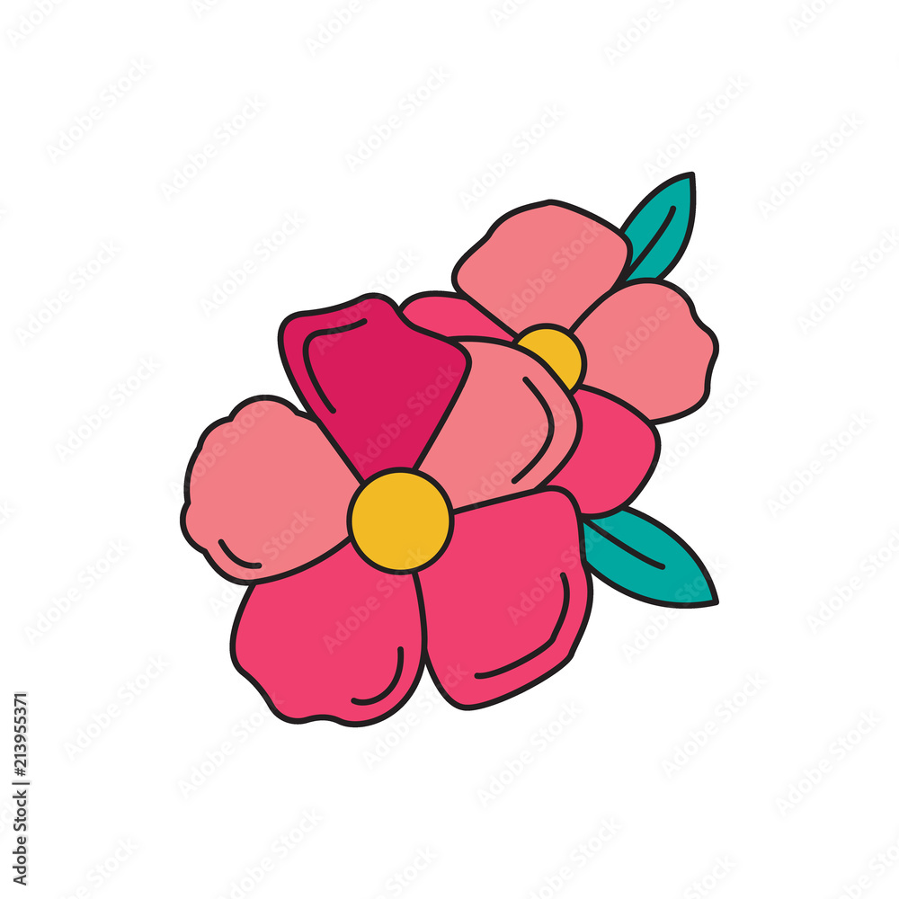 Mugunghwa icon, cartoon style Mugunghwa icon, cartoon style