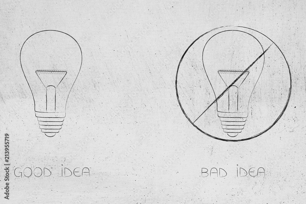 business ideas good vs bad one with negative one barred Stock ...