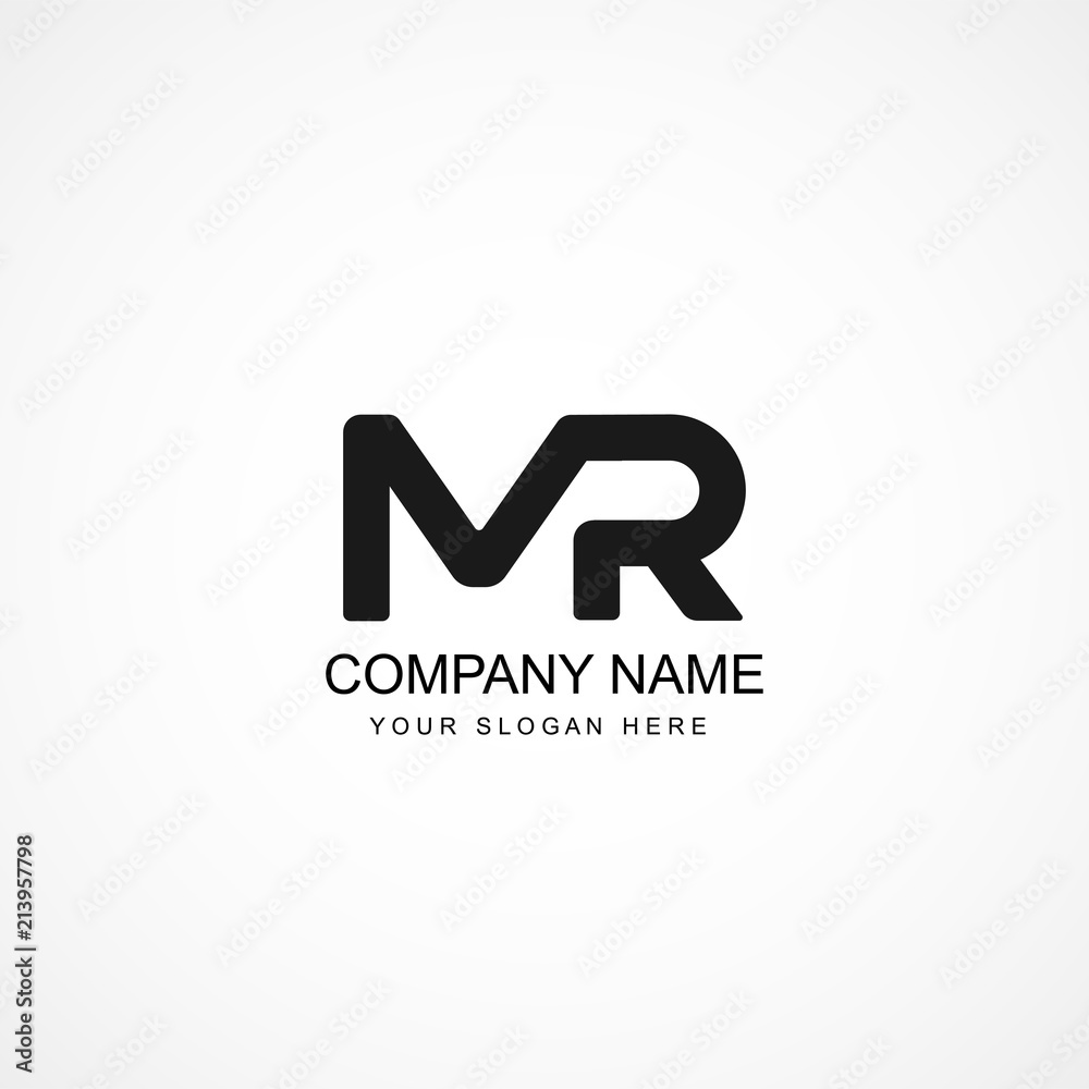 Initial Letter MR Logo Template Design