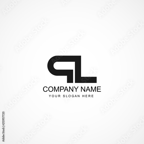 Initial Letter PL Logo Template Design