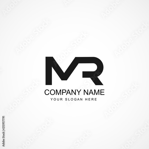 Initial Letter MR Logo Template Design