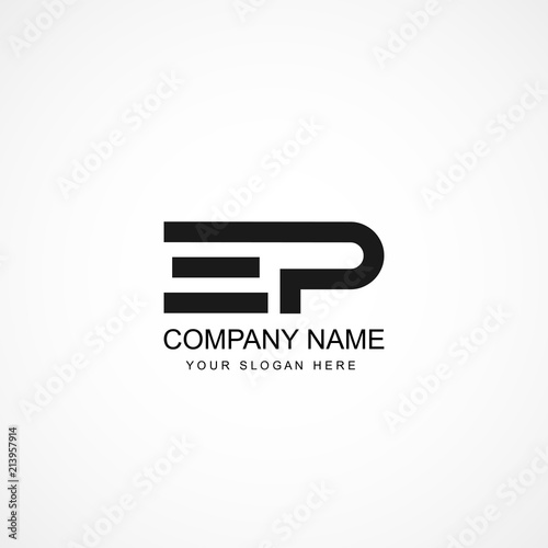 Initial Letter EP Logo Template Design