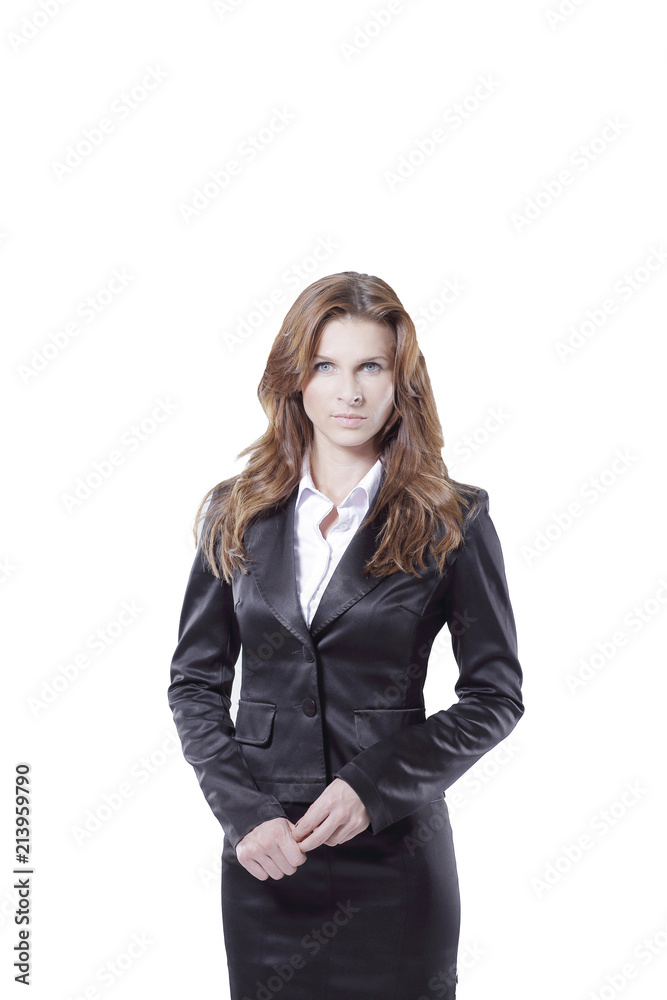 portrait of serious business woman in business suit