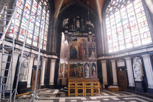 Interior of the Saint Peter s Church in Ghent  Belgium