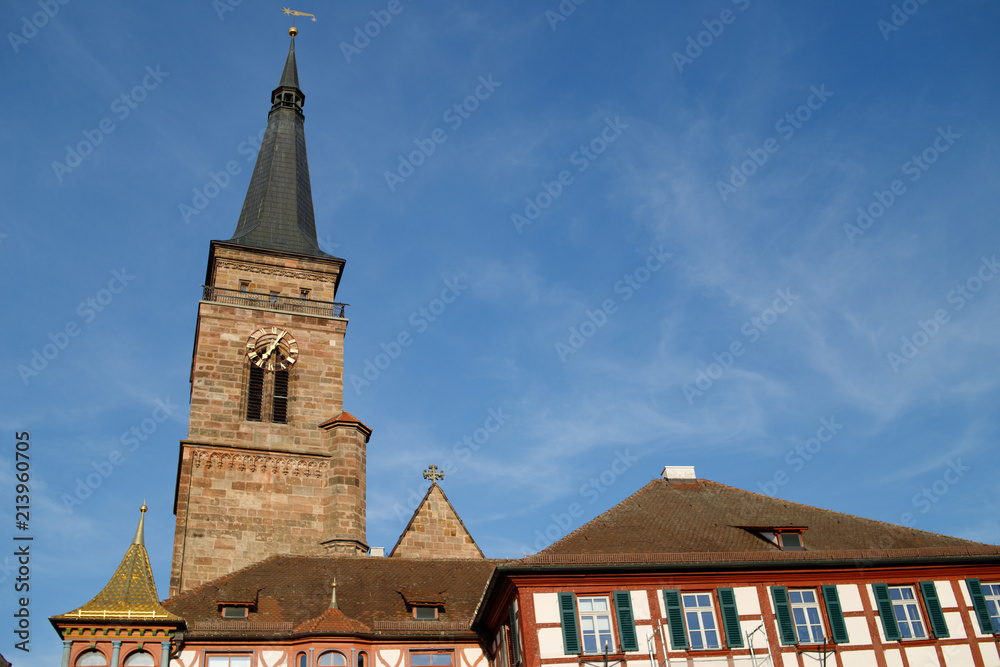 Obraz premium beautiful old German city of Schwabach.