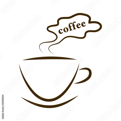 web icon cups of coffee with steam cloud coffee